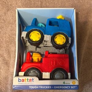 Battat Tough Truckies Emergency Vehicle Set - Blue and Red